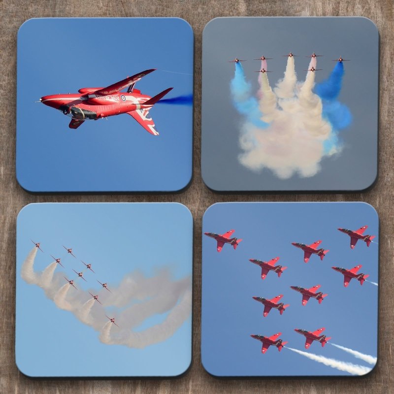 Yoosh Red Arrows Jets x 4 Coasters - Kitchen Tools & Gadgets - British D'sire