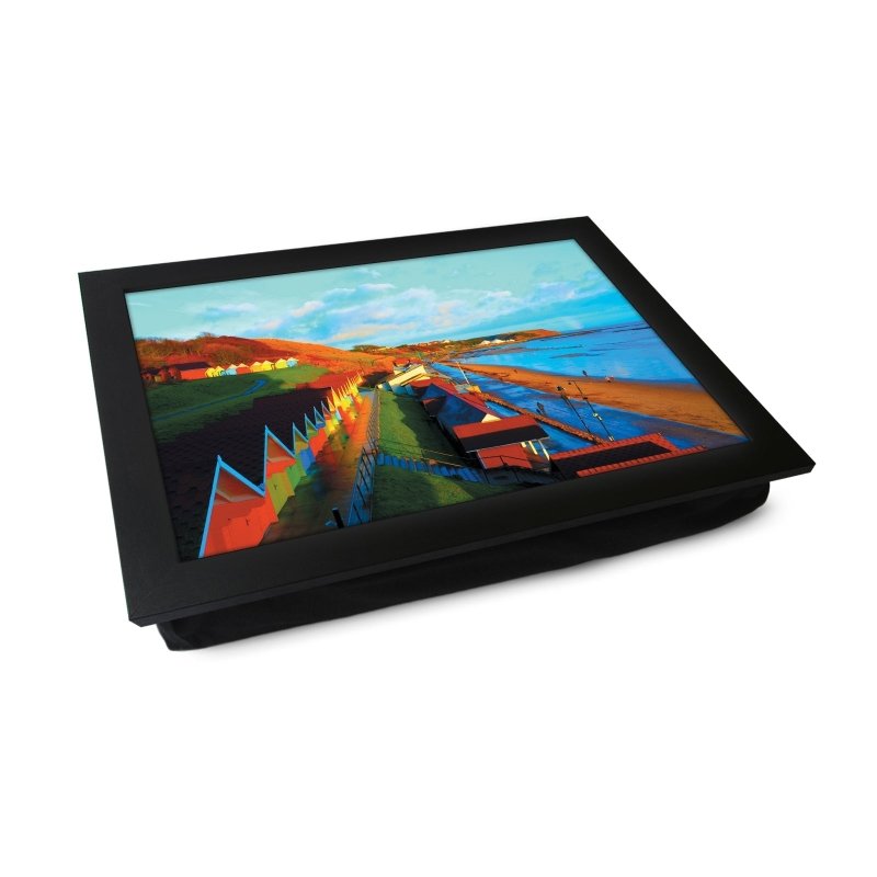 Yoosh Scarborough Beach Huts England Lap Tray - Kitchen Tools & Gadgets - British D'sire