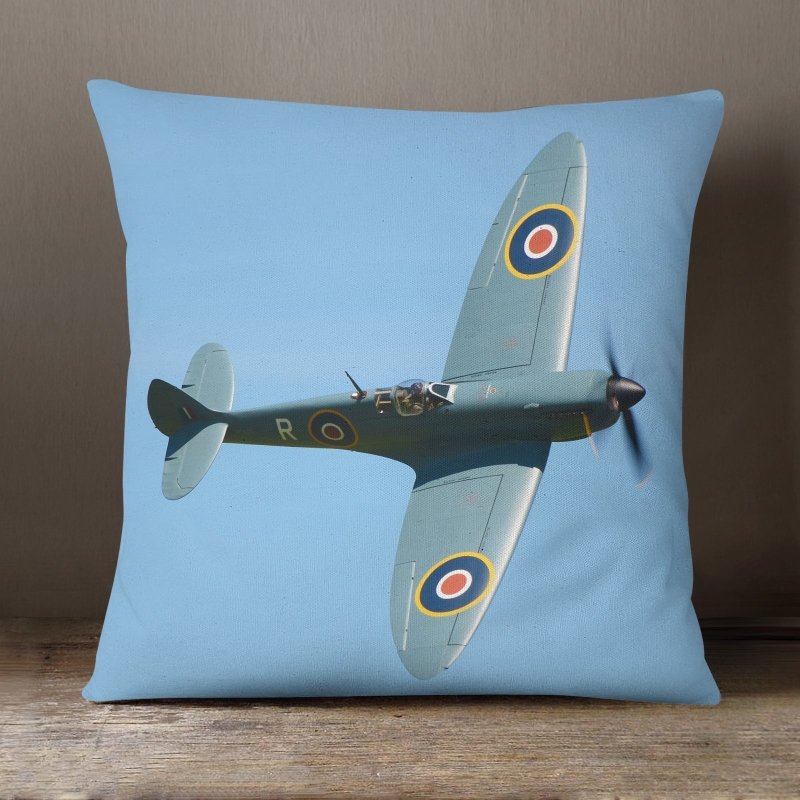 Yoosh Supermarine Spitfire - 40 x 40 cm Cushion - Cushions & Covers - British D'sire