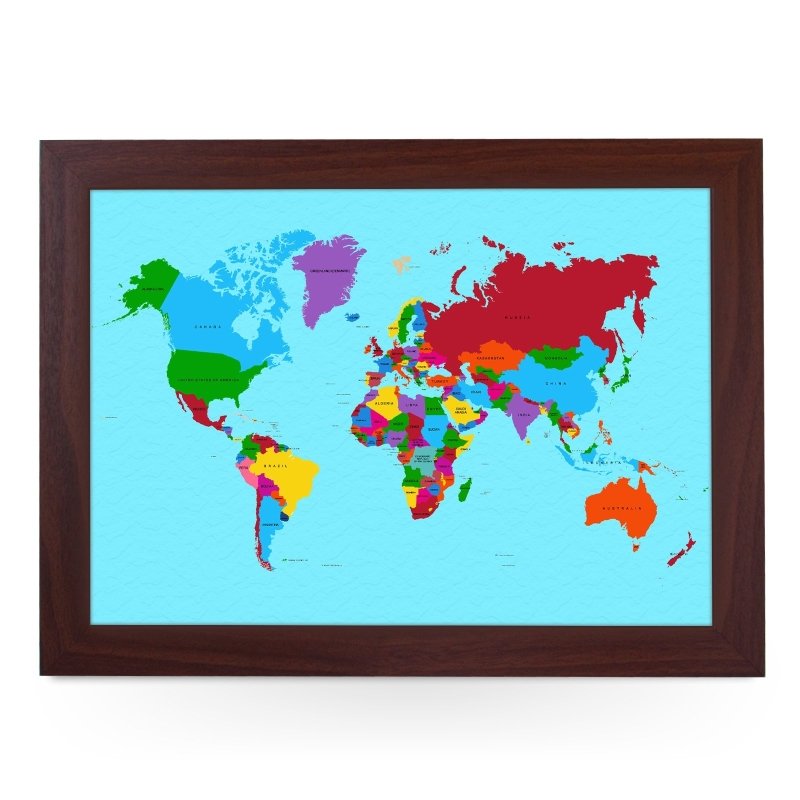 Yoosh Traditional World Map Lap Tray - Kitchen Tools & Gadgets - British D'sire Main image