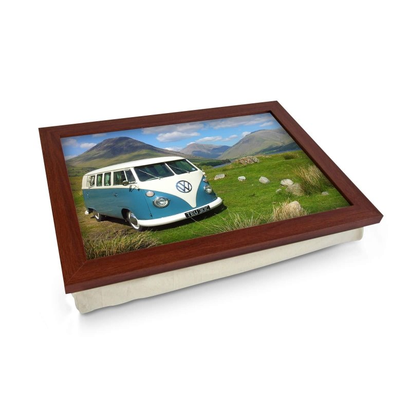 Yoosh VW Camper in Blue on Hillside Lap Tray - L0166 - Kitchen Tools & Gadgets - British D'sire Main image
