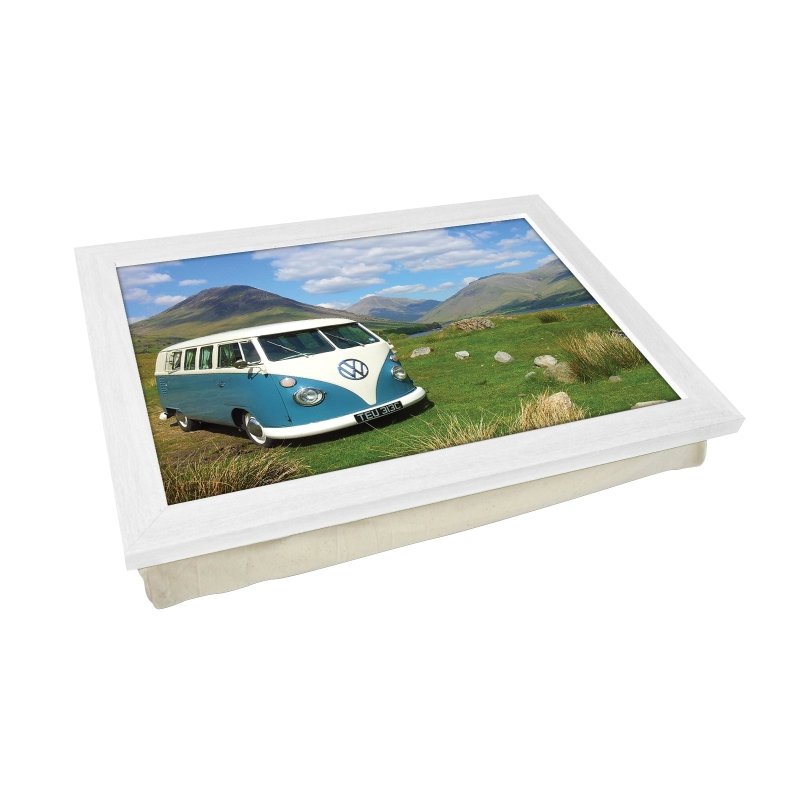 Yoosh VW Camper in Blue on Hillside Lap Tray - L0166 Secondary image