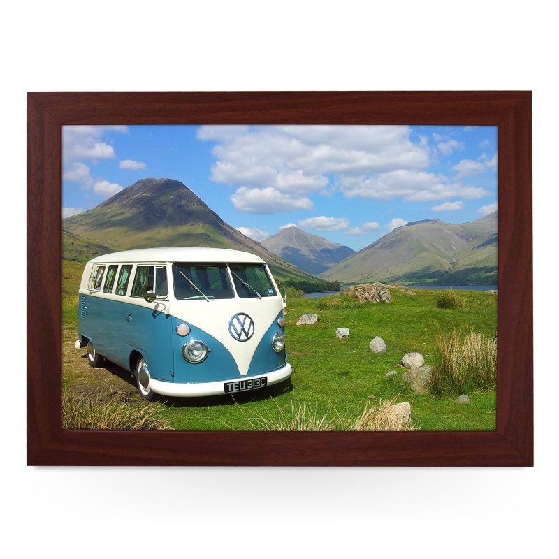 Yoosh VW Camper in Blue on Hillside Lap Tray - L0166 - Kitchen Tools & Gadgets - British D'sire