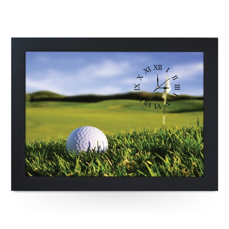Yoosh Wooden Picture Frame Clock Golf Ball On Course Secondary image