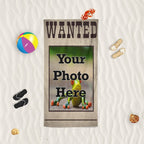 Yoosh YOUR PHOTO In A Wanted Poster - Beach Towel - British D'sire