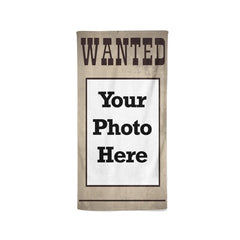 Yoosh YOUR PHOTO In A Wanted Poster - Beach Towel - British D'sire