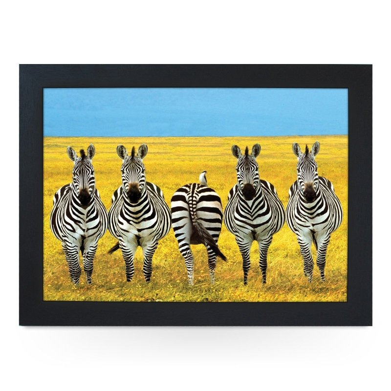 Yoosh Zebras in a Field Lap Tray - L0356 - Kitchen Tools & Gadgets - British D'sire