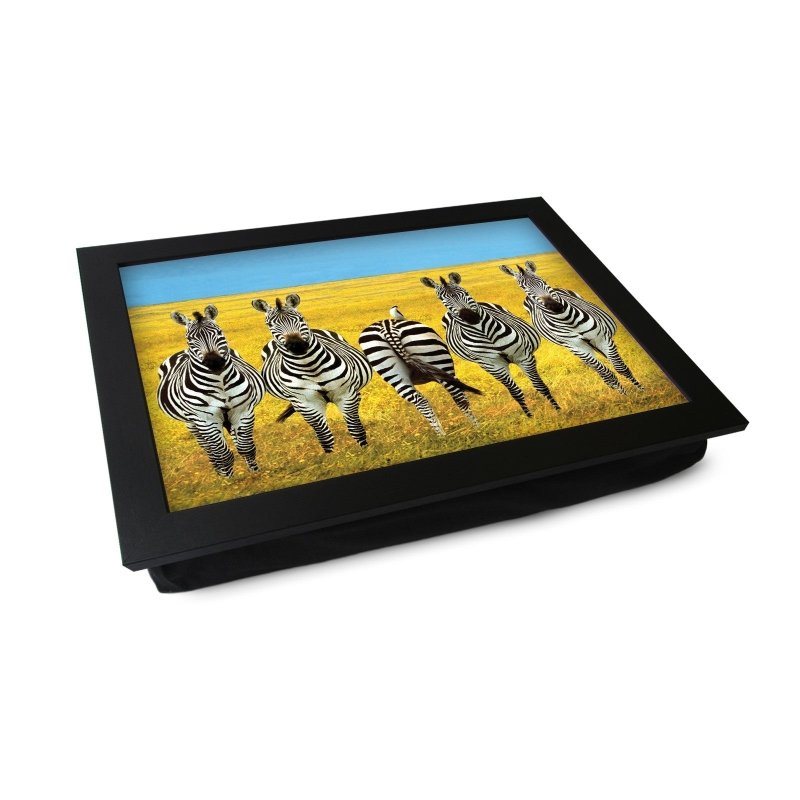 Yoosh Zebras in a Field Lap Tray - L0356 Secondary image