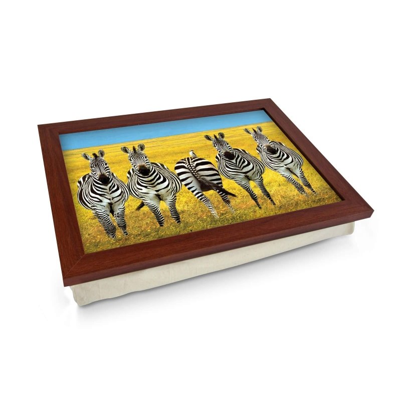 Yoosh Zebras in a Field Lap Tray - L0356 - Kitchen Tools & Gadgets - British D'sire Main image