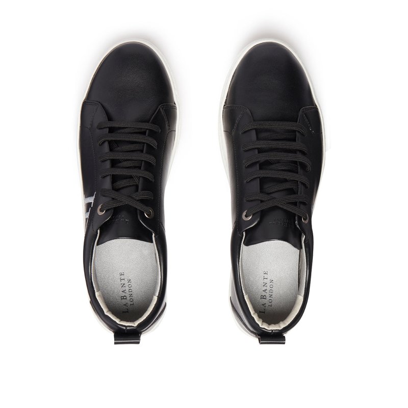 Zen LB Black Apple Leather Sneakers Men - British D'sire