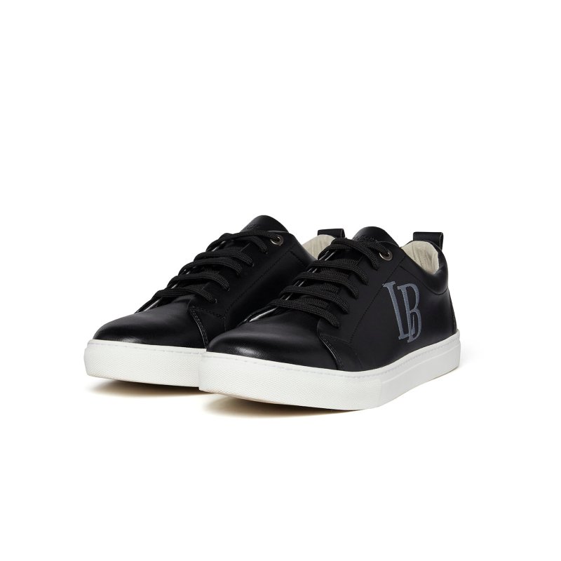 Zen LB Black Apple Leather Sneakers Men - British D'sire