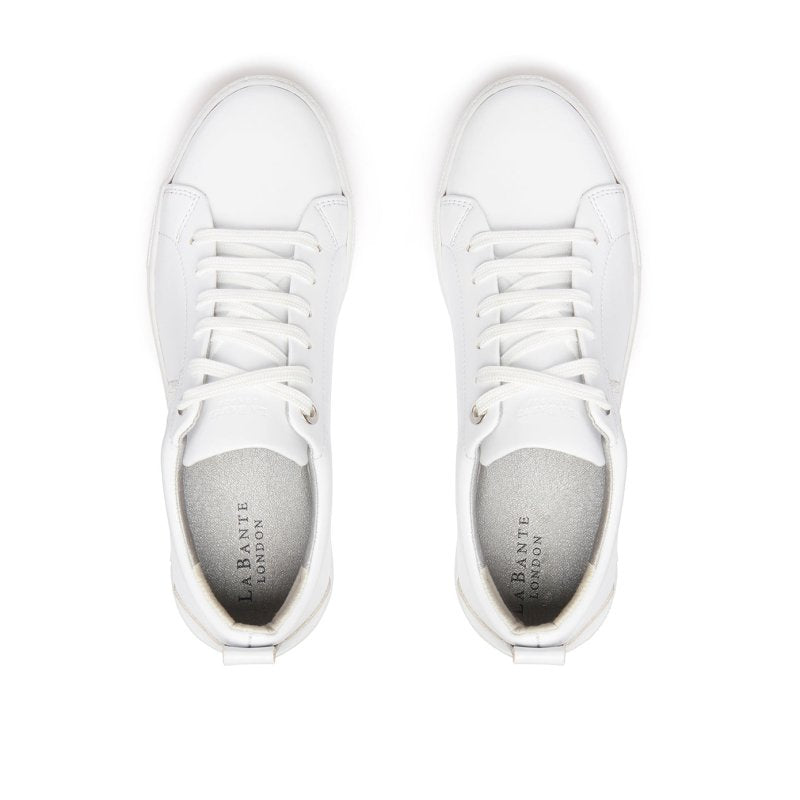 Zen LB White Apple Leather Sneakers Women - Womens Sneakers - British D'sire