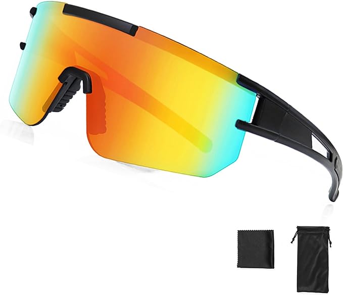 ZHABAO Polarized Sports Sunglasses for Men and Women, Cool Sports Glasses for Outdoor Baseball Cycling Running Fishing Golf Secondary image