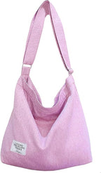 ZhengYue Hobo Bag, Women's Canvas Handbag Crossbody Bag Beach Bag Simple Shoulder Bag Ladies Large Cotton Tote Handbag Girls Shopping Bag for Travel Daily Use - British D'sire