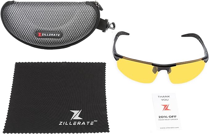 ZILLERATE Night Driving Glasses for Men Women Anti-Glare Night