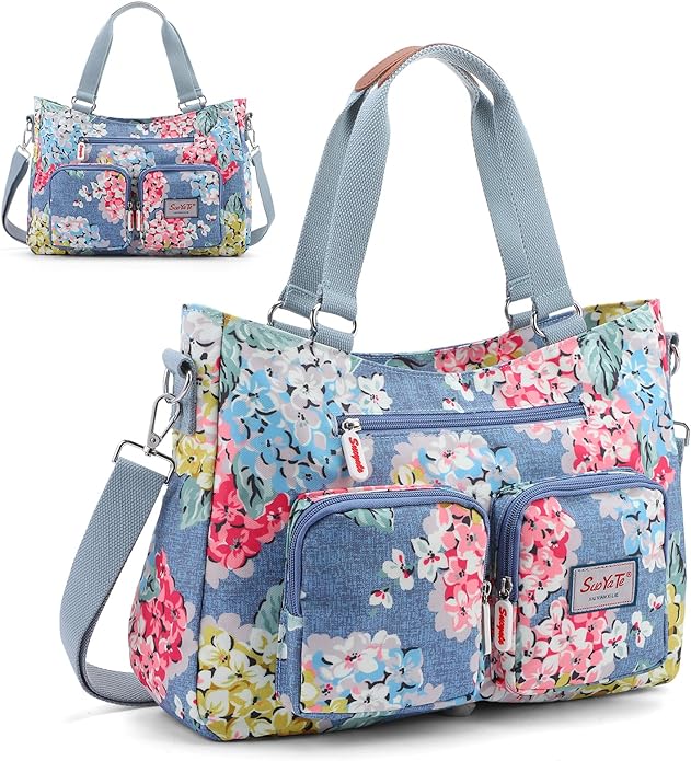 zootop Womens Handbag Top Handle Bag Multi Pockets Crossbody Shoulder Bag with Detachable Shoulder Strap Waterproof Messenger Bag Large Tote Bag for Casual Work Shopping Travel - British D'sire